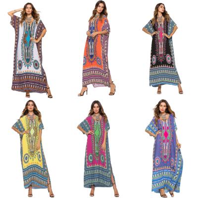 China Breathable Spring And Summer Style Fashion Dress Long Beach Large Size South American Print Breathable Casual Skirt for sale