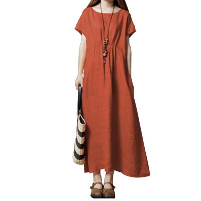 China Popular Women Wear Anti-Static Anti-Static Cotton And Hemp Mid Long Skirt Lengthening Plus Size for sale