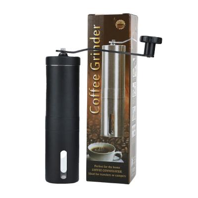 China Household Portable Coffee Grinder Black color stainless steel Espresso portable coffee grinder dripping coffee mill ceramic burr 30g for sale