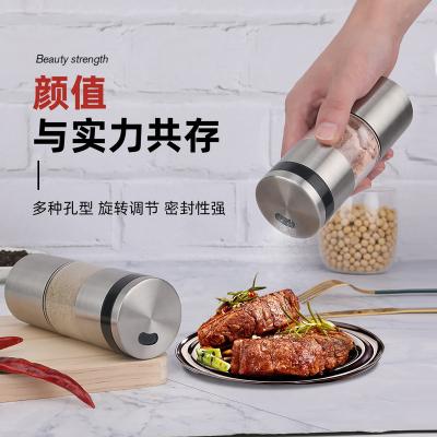 China Sustainable New Design Stainless Steel Shaker Seasoning Jar with Magnetic Bottom for Outdoor BBQ, for sale