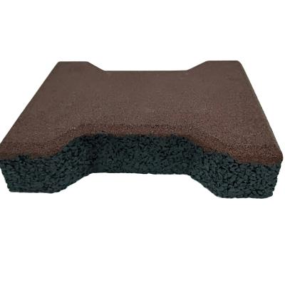 China 2022Dog-Bone Gymnasium Rubber Pavers For Outdoor Sports Yard for sale