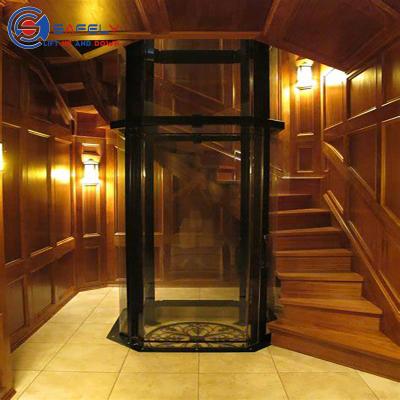 China Home Villa Lift Passenger Vertical Hydraulic Lifts Modern High Quality Small Lift 200kg Residential Home Elevator for sale