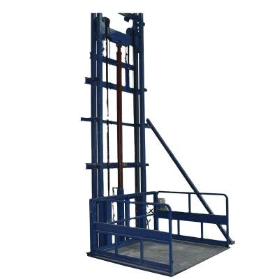 China Easy Safety Convenience Guide Rail Industrial Hydraulic Vertical Cargo Lift Good Operation Lift for sale