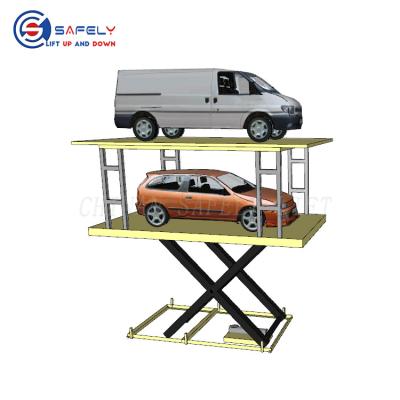 China Hotels Hydraulic Platform Car Parking Lift Double Platform Car Lift Scissor Lift Platform for sale