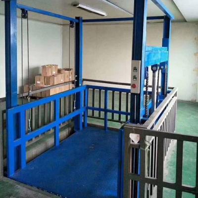 China Warehouse Hydraulic Fixed Guide Rail Lift Electric Hydraulic Guide Rail Lift For Warehouse for sale