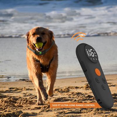 China New Arrival Amazon Success 1640Ft Dog Trainning Waterproof Rechargeable Electric Fork Dog Training Collar With Remote for sale