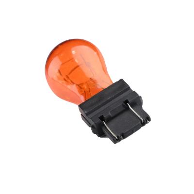 China High Quality Aluminum+Quartz 3157 Auto Parts Halogen Bulbs Motorcycle 12V Glass Yellow Tail Light for sale