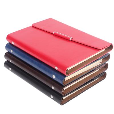 China 2022 New Style Customized Hardcover PU Notebook Leather Diary Planner With Magnetic Buckle for sale