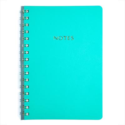 China Stationery PU Leather Hardcover Spiral Coil Binding Notepad A5 Notebook Horizontal Line for sale