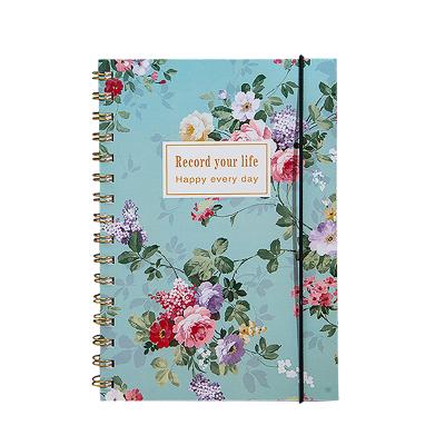 China A5 Hardcover Notebook Personality Spiral Notebook Simple Diary Notebook Elastic Strap Notebook for sale