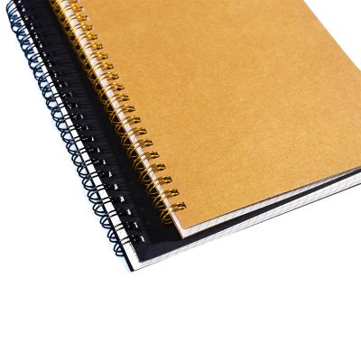 China Plain Kraft Paper Eco-friendly Paper Cover Thickened A5 Spiral Notebook Diary Sketchbook Notebook Doodling Notebook for sale