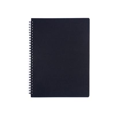 China Eco-friendly Paper Simple Black Cardboard Cover Thickened A5 Sketchbook Journal Notebook Doodling Spiral Notebook for sale