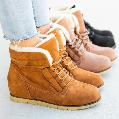 China Fashion Trend Women's Plush Snow Boots Hot Fashionable Stepping Outdoor Hike Boots for sale