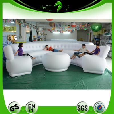 China Promotion high quality waterproof PVC LED white inflatable sofa inflatable chair for sale for sale