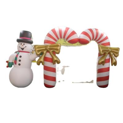 China Promotion Christmas Inflatables Outdoor Inflatable Candy Cane Arch for sale