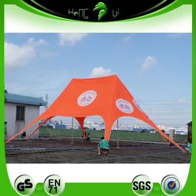 China Promotion Customized Advertising Shape Peak Double Star Awning for sale