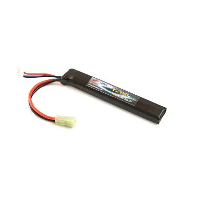 China Rechargeable toys 7.4V 1200mah battery with mini Tamiya connector, airsoft artillery battery for sale