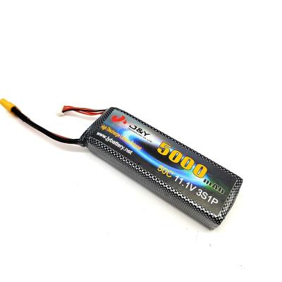 China Toys factory supply 11.1V 3s 50C 5000mAh rc battery rc lipo battery 12v 5000mah for sale