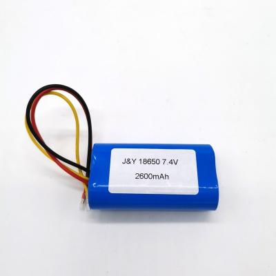 China Consumer Electronics 7.4v 18650 Li-ion 2600Mah Rechargeable Battery for sale