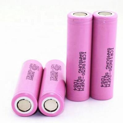 China High quality consumer electronics samsung18650 ICR 26FM 2600mAh Li ion battery for sale