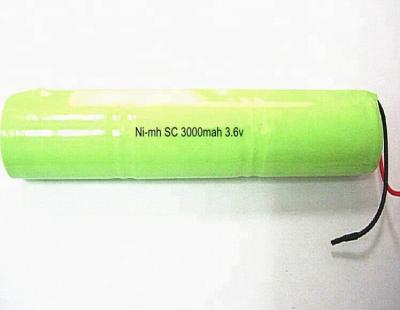 China Home Appliances Factory Supply Ni-MH SC 3.6v 3000mAh Output Sign Battery Replacement for sale