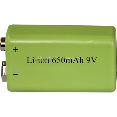 China No 9V Li-ion 650mAh Hot Selling Battery 9 Volt Lion 8.4v Rechargeable Lithium Battery From J&Y for sale