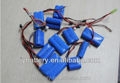 China 3.7V, 7.4v, 11.1v, 14.8v 2400mah, 3000mah Li-ion Rechargeable Battery Pack 18650, 14650,16430,16500,26650 2000-5000mah for sale