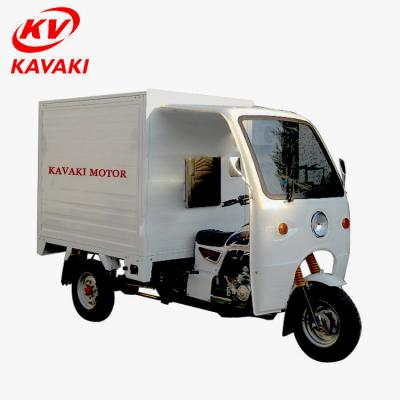 China New designExport 1200kg cargo KAVAKI big box three wheels heavy loading closed tricycle /motorbike for sale