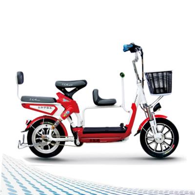 China Colorful Carbon Steel Lithium Battery Three Seat Detachable Electric Bicycle Electric Bike With Kids Seat for sale