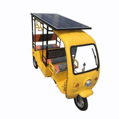 China Passenger kavaki energy drive e pedicab diesel electric rickshaw manufacturer powered tricycles with solar panels for sale