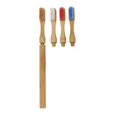 China 2021 New Design Replaceable Main Toothbrush Screw Interface Bamboo Head Bamboo Toothbrush With Threaded Interface for sale