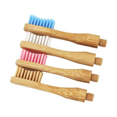 China 2021 New Design Screw Head Interface Screw Head Handle Toothbrush Bamboo Bamboo Replaceable Screw Thread Head for sale