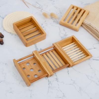 China Modern Custom Shape Bamboo Wooden Soap Dish for sale