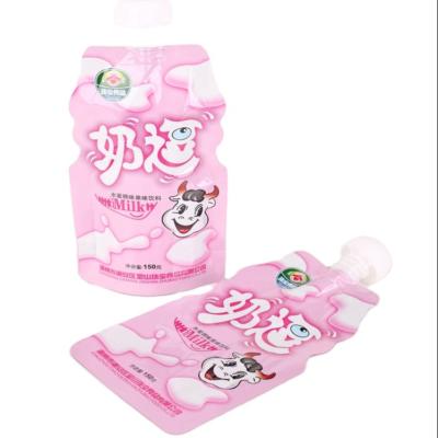 China Moisture Proof OEM Printed Food Grade Reusable Plastic Spout Pouch For Juice/Jelly/Milk/Oil/Water/Yogurt for sale