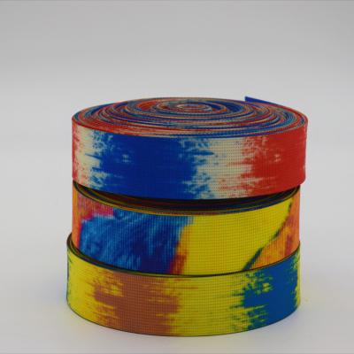 China Bags Colorful printed 38mm polyester nylon printed webbing straps for sale