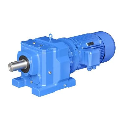 China High Torque R Series Power Transmission Inline Helical Gear Motor Coaxial Reducer Gearbox for sale