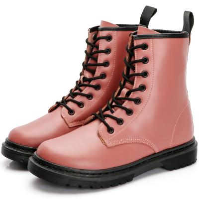 China Wholesale Fashionable Clearance Waterproof Cheap Wholesale Warehouse Pink PU Booties Leather Boots For Women Shoes for sale