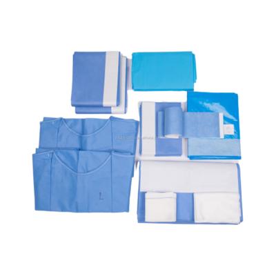 China CE ISO Non Woven Surgical Thorax Pack Set Sterile for sale