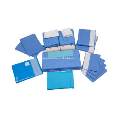 China CE ISO13485 Disposable Medical Hospital Medical Hospital SMS Spunlace PP PP Delivery Kit Disposable Sterile Packets for sale