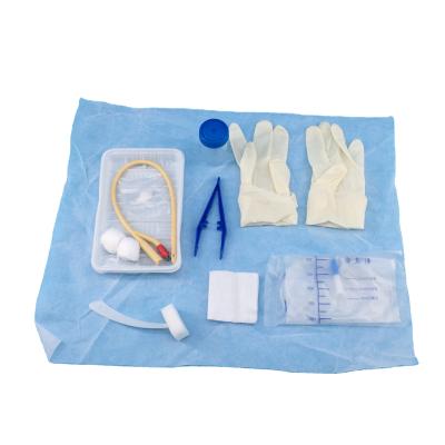 China Breathable Medical Disposable Urinary Catheterization Kit Urinary Catheter Tray Set for sale