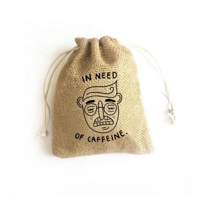 China Custom Logo Jute Drawstring Bags Hotel Recyclable Eco Friendly Burlap Wedding Guest Gift Bag for sale