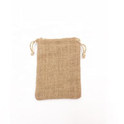 China Wholesale Reusable Promotional Custom Logo Printed Reusable Burlap Pouch Small Burlap Hemp Coffee Bag for sale