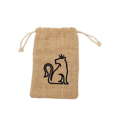 China Recyclable Custom Logo Burlap Pouches Bags Drawstring Gifts Jewelry Pouch for sale