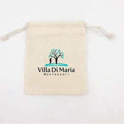 China Recyclable Cheap Price Calico Cotton Drawstring Pouch With Printing Cotton Logo Printed Dust Bag For Shoe for sale