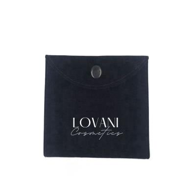 China Recyclable Custom Logo Printed Snap Media Envelope Flap Bag Velvet T-shirt Suede Leather Button for sale