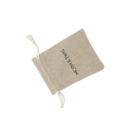 China Recyclable Custom Logo Canvas Bags Printed Jewelry Packaging Pouch Canvas Bag for sale