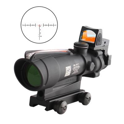 China Shockproof outdoor sports Tactical 3.5x35 scope Real Fiber Vortex Optics with Red Dot  3.11 inch Eye relief for sale