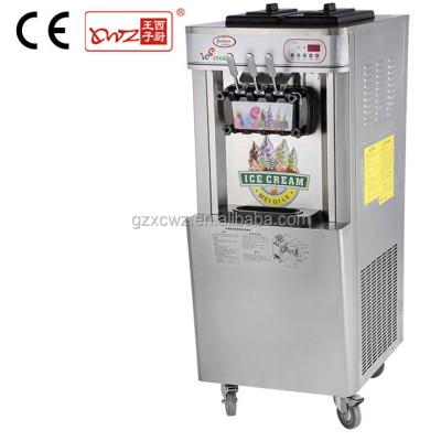 China New Stainless Steel Ice Cream Italian Three Flavors Soft Frozen Yogurt Ice Cream Machine for sale