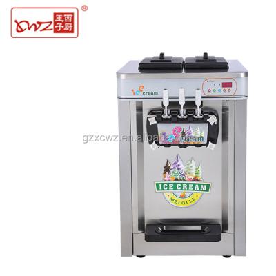 China Hot Selling Ice Cream Prince Industrial Tabletop Main 3 Flavors Soft Ice Cream Machine for sale