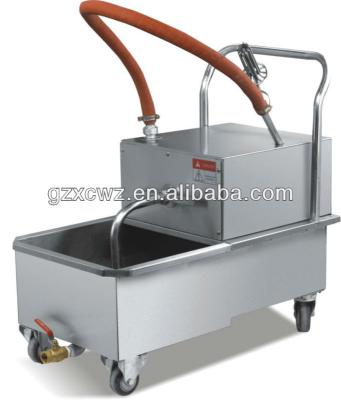 China Stainless Steel Stainless Steel Oil Filter Vehicle / Clean Cooking Oil Cart for sale